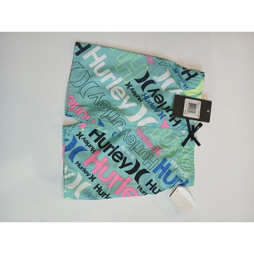 Hurley Boys Swim Trunks 4T Multicolor Logo Board Shorts New With Tags
